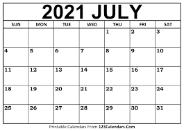 Make every day count with our free 2021 printable calendars. Printable July 2021 Calendar Templates 123calendars Com