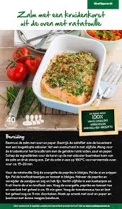 Recept Voor Zalm Met Een Kruidenkorst Uit De Oven Met Ratatouille Lidl Voedsel Ideeen Gezonde Maaltijden Gezonde Diner