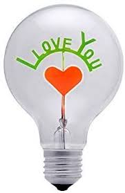 Darksteve I Love You Decorative Light Bulb Edison Light Bulb Antique Vintage Style Light G80 Size E26 Base Non Dimmable 3w 110v 1 Unique Gi L Love You