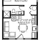 Cottage Style House Plan 1 Beds 1 Baths 384 Sq Ft Plan 23 2288 Cottage Style House Plans House Plans Tiny House Floor Plans