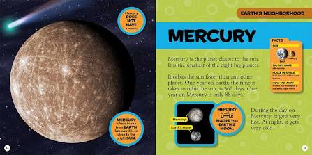 High-contrast planetary spreads in National Geographic's Space guide, AI generated