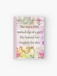 Emily Bronte Burned To Brightly Wuthering Heights Quote Hardcover Journal By Goldenslipper Redbubble