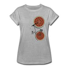 Rennrad Fixie Bikedesign Retro Fahrrad Mit Melonen Radern Frauen Oversize T Shirt Rennrad Retro Fahrrad Fahrrad