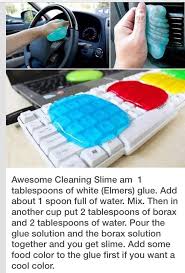 Awesome Cleaning Slime Simple To Make Great For All Those Crevices Especially Your Car Diy Cleaning Products Cleaners Homemade Cleaning