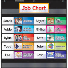 Pocket Chart Class Jobs Black 9780545838641 Ebay