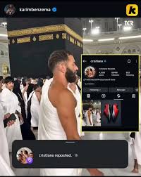dzair talent | ‎رونالدو قام بإعادة نشر فيديو كريم بنزيمة وهو يؤدي مناسك الحج  في مكة 🕋👀‎ | Instagram