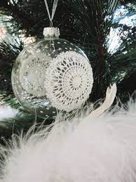 Christmas ornaments set of 8 elegant christmas ornaments lace blush pink christmas ornament. Diy Lace Christmas Ornament Add Vibrant Colors Feathers Bling Christmas Ornaments Diy Christmas Ornaments Christmas Crafts