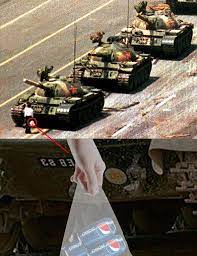 2mo · catsontuesday · r/brickmania. Kendall Jenner Pepsi Parody Tank Man Know Your Meme