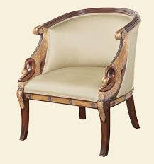 Maitland Smith 4331 065 Hand Carved Mahogany Empire Armchair Armchair Maitland Smith Furniture Maitland Smith