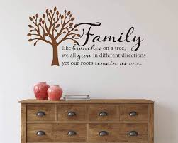Decorsmart antlers family tree wall decor for living room, 3d removable picture frame collage diy acrylic stickers with deer head and quote family like branches on a tree 4.3 out of 5 stars 664 $22.88 $ 22. Family Like Branches On A Tree Wall Quote