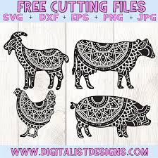 Download Free Mandala Farm Animals Svg Digitalistdesigns