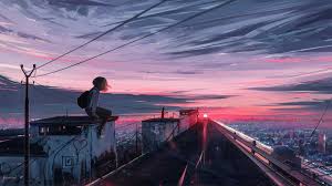 Best hd wallpapers of anime, desktop backgrounds for pc & mac, laptop, tablet, mobile phone. Aesthetic Anime Sunset Wallpaper Anime Scenery Anime Scenery Wallpaper Scenery Wallpaper