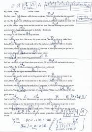 Big Green Tractor Jason Aldean Guitar Chord Chart In E Real Key Guitar Chords And Lyrics Country Music Songs Guitar Songs