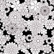 Old posy gold elegant gold floral pattern for your sophisticated designs. Doodles Floral Pattern Adult Coloring Page Black And White Royalty Free Cliparts Vectors And Stock Illustration Image 84003675