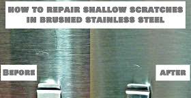 Scratch pro kit for repairing and polishing stainless steel sinks, with diamond buffing compounds, reduce the appearance of ugly scratches and polish sink for factory fresh look in no time 442 $18 95 Fix Lovely How To Repair Shallow Scratches In Brushed Stainless Steel