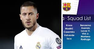 Tapado por kroos, modric y casemiro uno de los principales problemas de valverde es la confianza ciega que zidane tiene en su vieja guardia. No Hazard Real Madrid Reveal 19 Man Squad For El Clasico