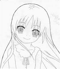 Image of to start the series off i will upload this lesson on how to draw a simple anime girlthis simplistic beauty has long brown straight hair pretty brown eyes and a yellow flower embedded in her hair. Kawaii Anime Drawings Easy Cute Manga Girl Cute Drawings Anime Drawings