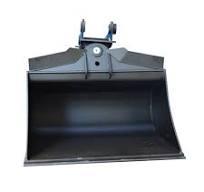 600mm Hydraulic Tilt Bucket For Mini Excavators - Toothless Grading  Attachment For 0.8-2 Ton Machines