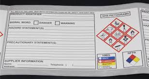 This is our smallest label. New Ghs Chemical Label Osha Hmis Nfpa Diamond Label Safety Sign Decal 7 5 X4 100 Roll Amazon Com Industrial Scientific