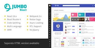 Buy React Redux Material Bootstrap 4 Admin Template By G Axon On Themeforest Jumbo React Is A Complete React Admin Google Material Design React App Templates