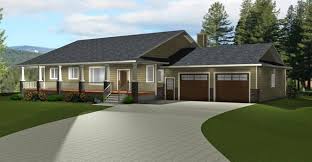 Plan 2012645 Rancher Style Bungalow Plan With A Finished Basement 2 Car Garage 5 Bedrooms 4 Exterior House Remodel Basement House Plans Simple House Plans