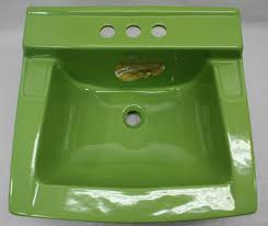 colorful vintage bathroom sinks from