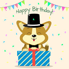 Browse through crello template designs to find one that fits the message you want to send, funny, sentimental, or nostalgic. Puppy Corgi In Black Glasses And A Bow Tie Is Sitting And Holding Royalty Free Cliparts Vectors And Stock Illustration Image 96614823