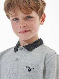 Buy Barbour® Grey Hector Long Sleeve Boys Polo Shirt from Next Ireland