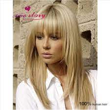 Top Quality Medium Blonde Wig 8a China Virgin Human Hair Full Lace Lace Front Straight Wig 130 Density Ble Long Hair Styles Blonde Hair With Bangs Hair Styles