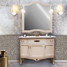Piastrelle per bagno in gres porcellanato e laminato pensate per un ambiente avvolgente e contemporaneo. Arredo Bagno Classico London Bombato Avorio Con Top In Ceramica Le Chic Arredamenti