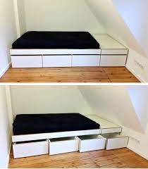 Malm bettgestell hoch schwarzbraun leirsund malm bett ikea. Vom Gluck Ein Schubkasten Bett Zu Besitzen Der Holzconnection Blog