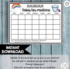 Editable Medication Chart