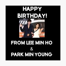 Lyrics like a child waiting with a fluttering heart confessing for the first time i was nervous from that time onwards the. Alles Gute Zum Geburtstag Von Lee Min Ho Park Min Young Poster Von Kpopkdramamerch Redbubble