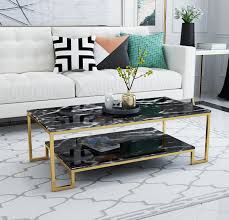 Daher kann die farbe der platte von tisch zu tisch variieren. Marmor Couchtisch Schwarz Gold Couchtisch Marmor Wohnzimmertische Sofa Design
