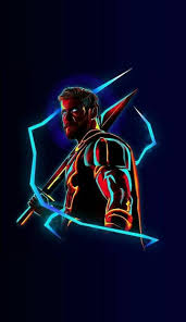 Marvel Neon Avengers Wallpaper Thor Wallpaper Marvel Wallpaper