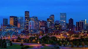 Hd Wallpaper Usa Denver Colorado Buildings Skyline Night Lights Wallpaper Flare
