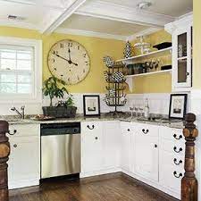 Yellow Walls With White Cabinets Like The Open Look It Creates White Kitchen Cabinets Yellow Kitchen Walls Popular Kitchen Colors