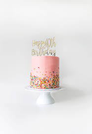 18th Birthday Cake Toppers Rose Gold Fun Confetti Pink Sprinkle Birthday Cake With Gold Topper By Onlysweetco Birthday Cake Kids 18th Birthday Cake 18th Birthday Cake For Girls