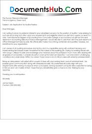 Cover Letter For Auditor