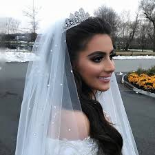 Our Gorgeous Princess Bride Lejla Custom Tiara Bridal Styles Boutique Hair By Senada K Makeup By Bridal Styles Boutique Bride Crown Crystal Tiara Hairstyles
