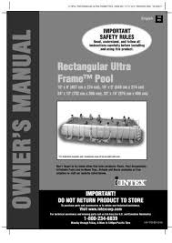 Product Manual For Intex Ultra Frame Swimming Pool Pdf Meijer In 2020 Intex Swimming Pools Pool