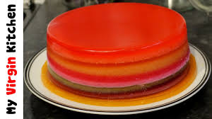 Image result for 4 Layer Custard Jelly Cake