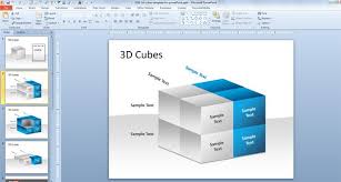 3d Cubes Template For Powerpoint Cubes Texte Tentes