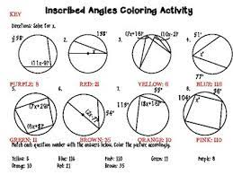 An inscribed quadrilateral or cyclic quadrilateral is one where all the four vertices of the quadrilateral lie on the circle. Inscribed Angles And Inscribed Quadrilateral Color By Numbers By A Jab At Math