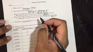 They identify the element's charge and symbol, if it's a metal. Charges Of Ions Worksheet Part I Youtube