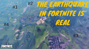 Fortnite Updated Earthquake Fissure Map 4 Locations Season 8 Guide Fortnite Earthquake Map