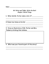 Pdf (1.21 mb) includes two review sheets with questions about the story, mr. Mr Putter And Tabby Write The Book Comprehension Questions By Elizad