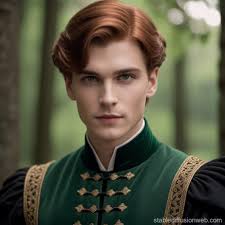 Young Archer with Red Hair and Green Eyes