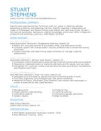 Performs safety inspections on vehicles and equipment; Automotive Technician Resume Examples Myperfectresume