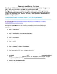 The easiest way to answer the questions is to take your time! Biogeochemical Cycles Webquest Studocu